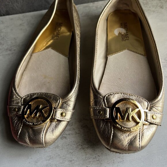 Michael Kors Shoes - Michael Kors Fulton Moccasins Sz 7.5 Metallic Gold